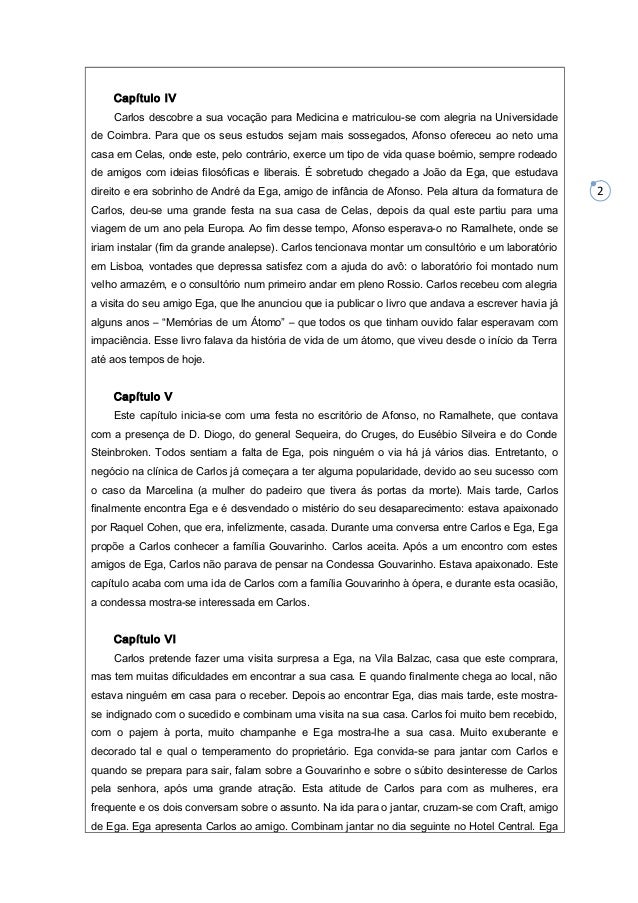os maias resumo por capitulos